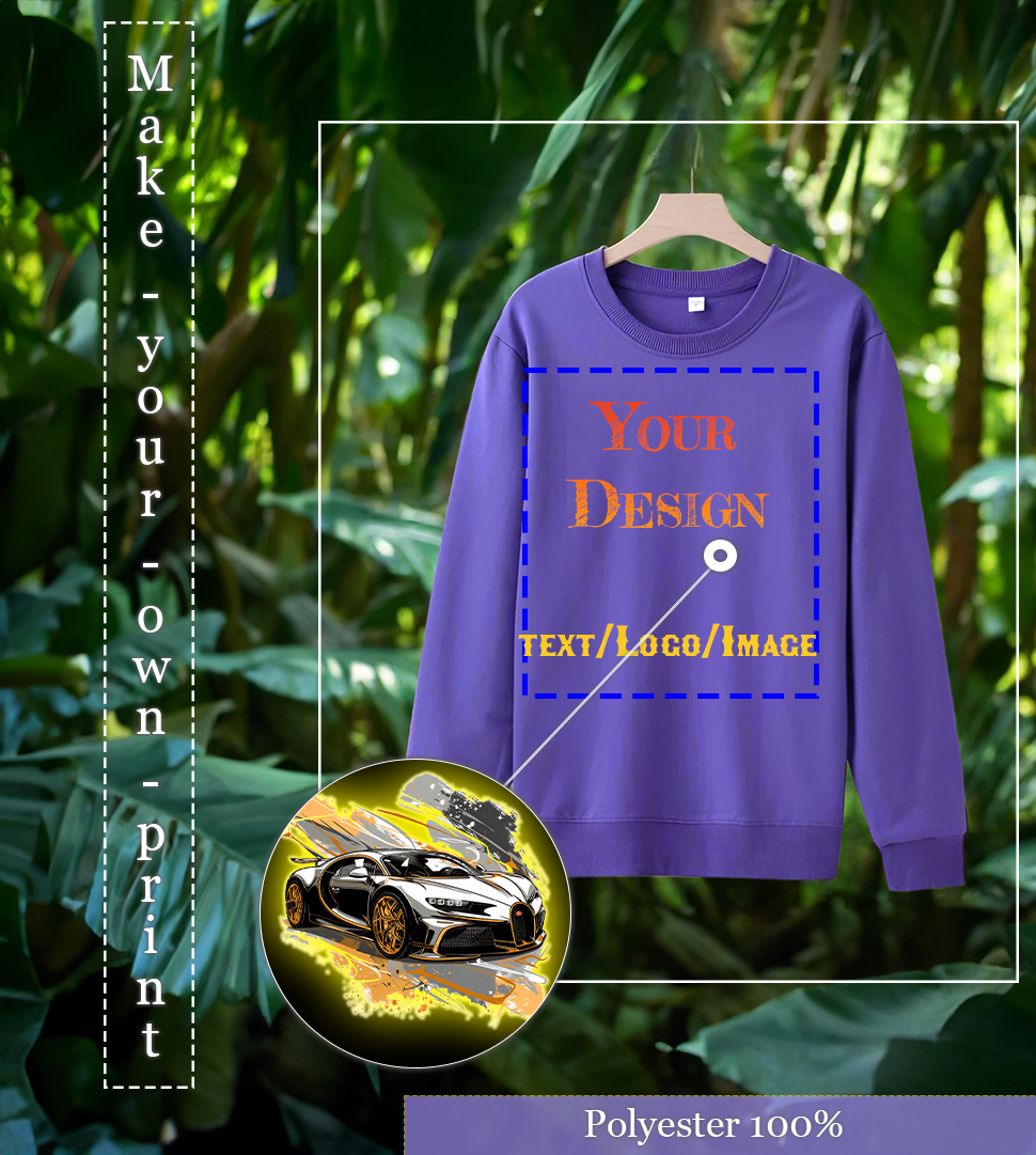 Crew Neck Sweatshirt with Your Own Print