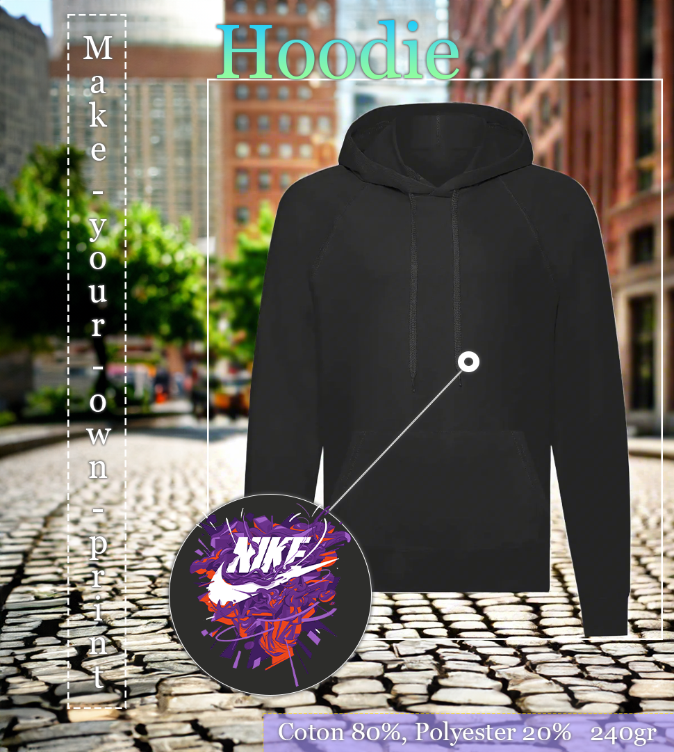 Hood with a hood with its print