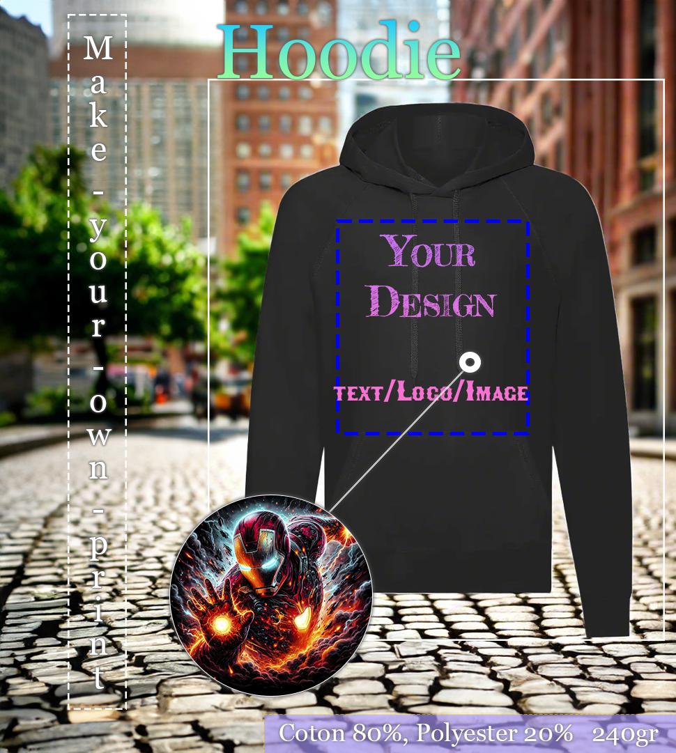 Hood with a hood with its print