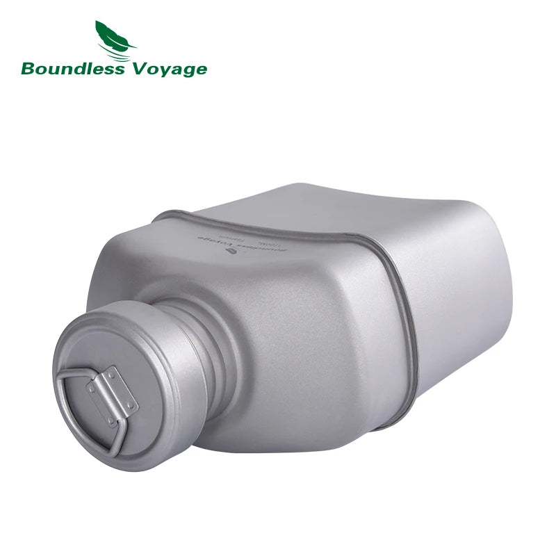 Boundless Voyage Titanium Military Canteen Cups Set Camping Cookware Outdoor