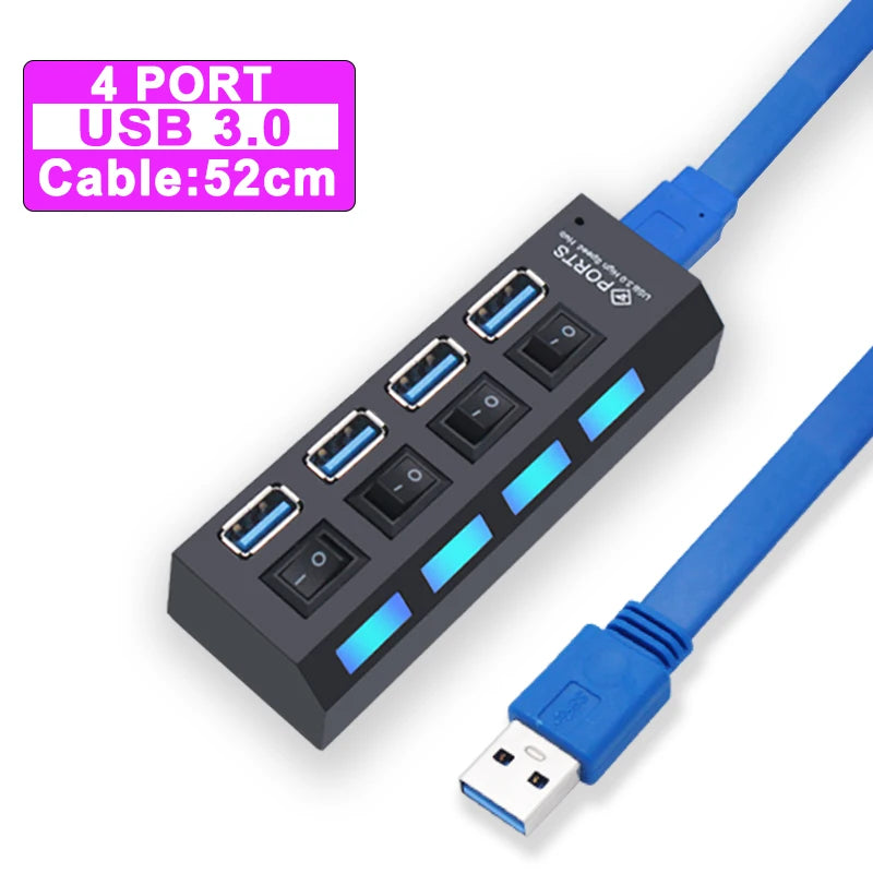 USB Hub 3.0 Hub USB 3 USB 2.0 Multi USB Splitter Stroomadapter 4 7 Poorten Meerdere