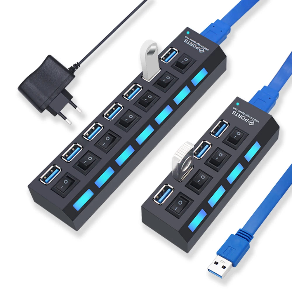 USB Hub 3.0 Hub USB 3 USB 2.0 Multi USB Splitter Stroomadapter 4 7 Poorten Meerdere