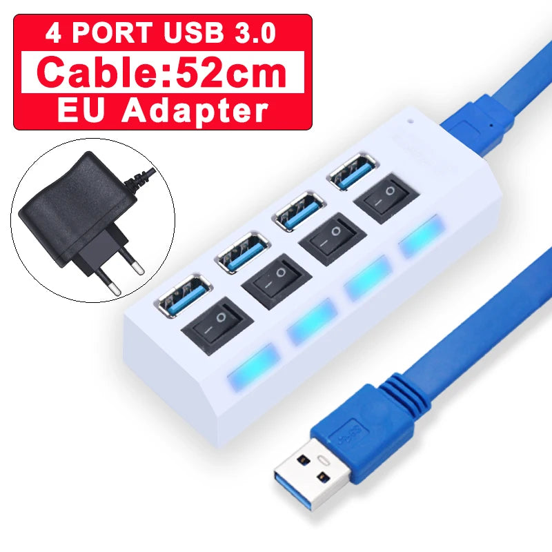 USB Hub 3.0 Hub USB 3 USB 2.0 Multi USB Splitter Stroomadapter 4 7 Poorten Meerdere