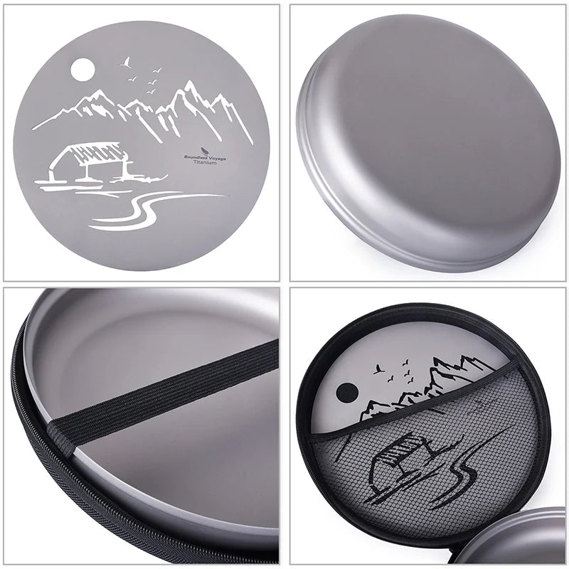 Boundless Voyage Tea Pot Cup Chinese Titanium Kung Fu Tea Set Camping Portable