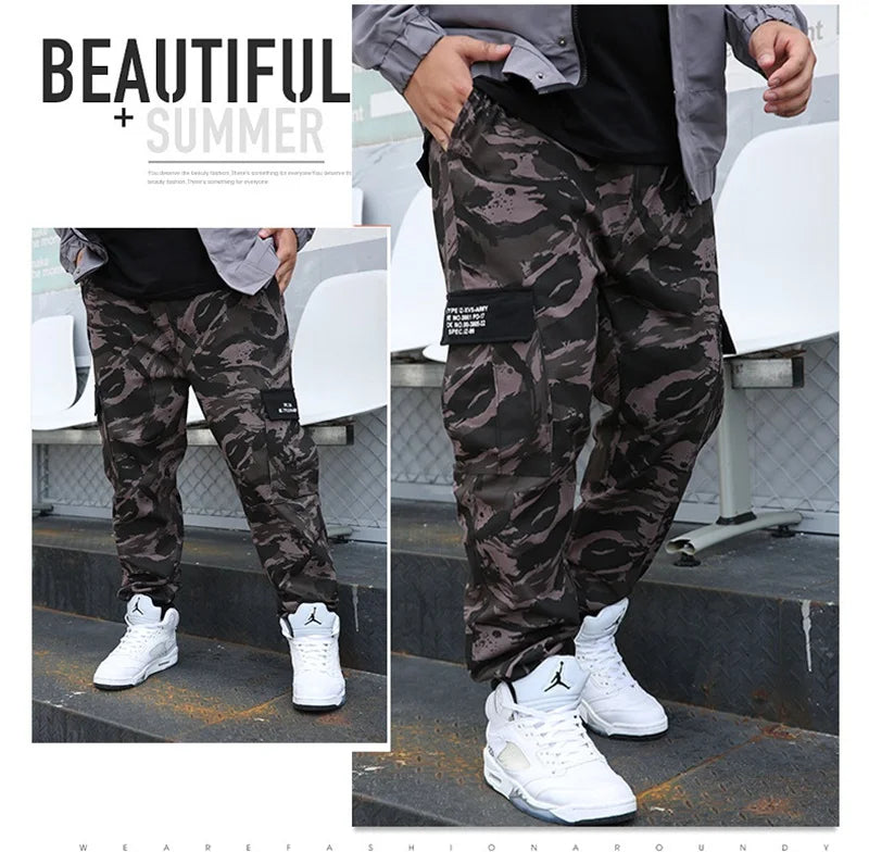 Autumn large size overalls men s tide brand casual pants men s outdoor trend