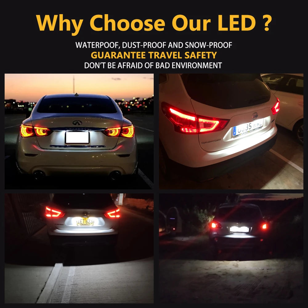 2Pcs LED License Number Plate Light Lamps For Nissan Juke F15 Micra K12 March