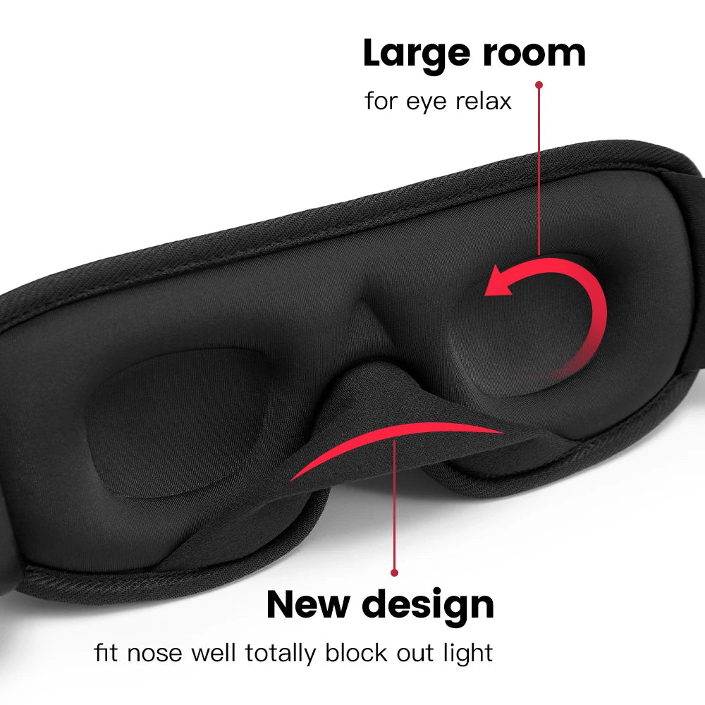 3D Slaapmasker Blokkeert Licht Zacht Gevoerd Slaapmasker Voor De Ogen Slaapmasker Oog