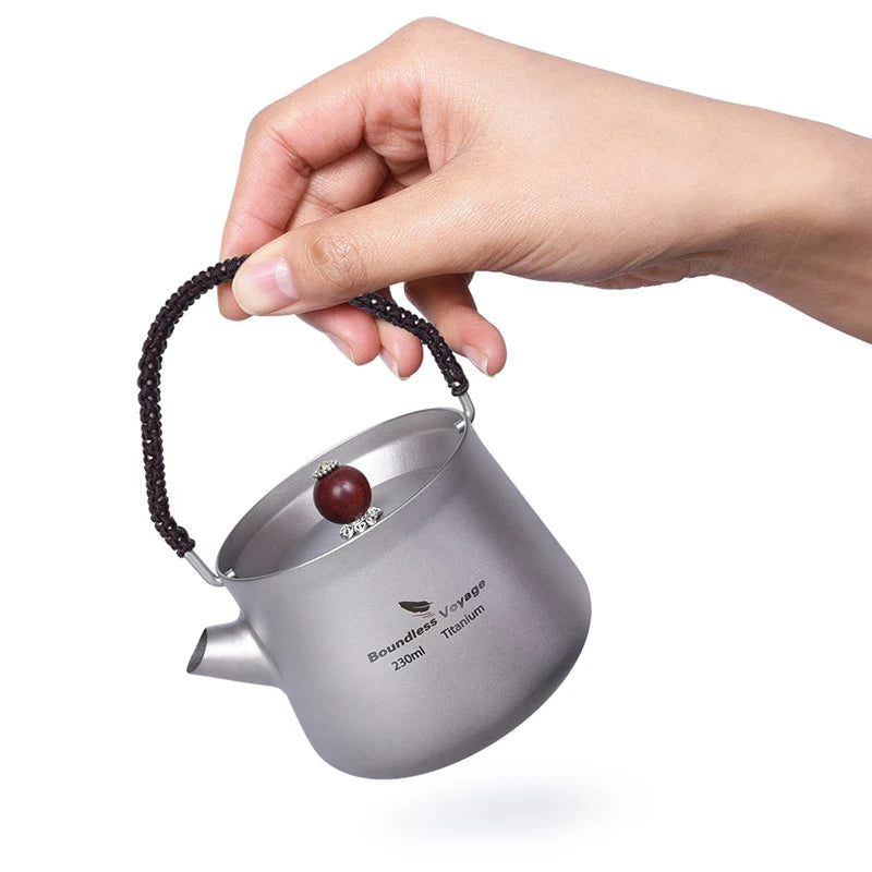 Boundless Voyage Tea Pot Cup Chinese Titanium Kung Fu Tea Set Camping Portable