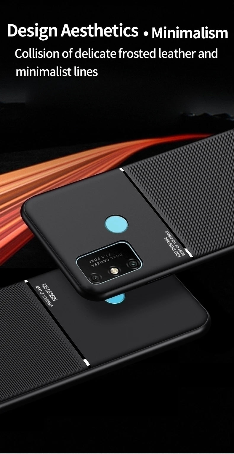 Voor Samsung A51 A71 hoesje Luxe matte magneet leren telefoonhoesje op Samsung