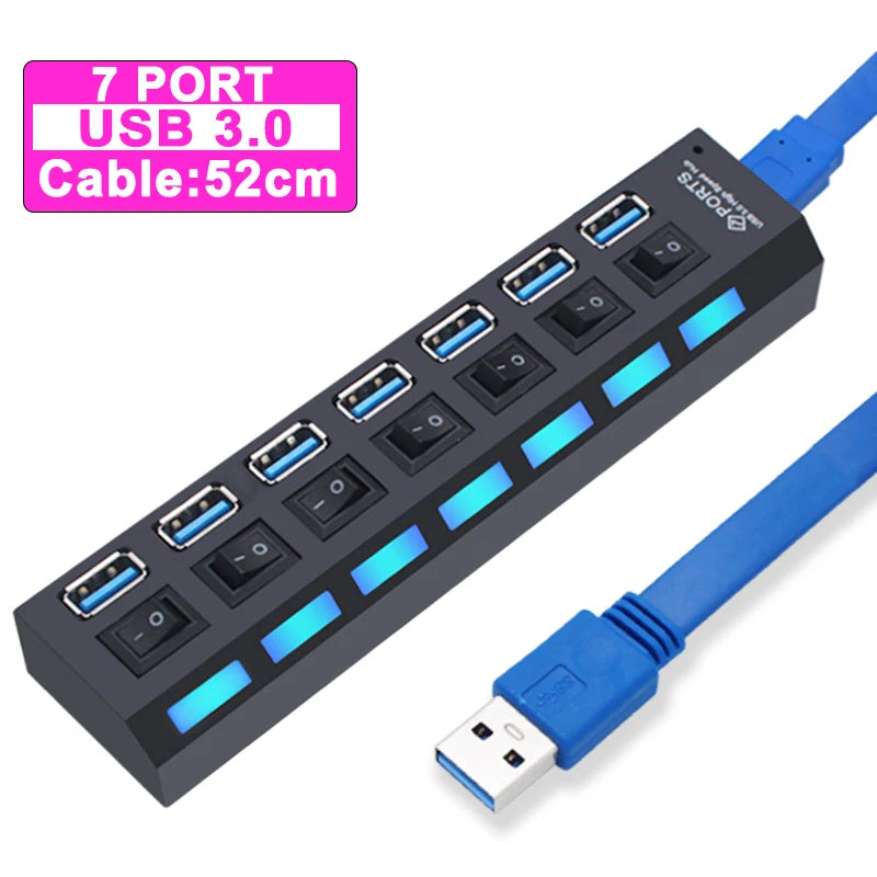USB Hub 3.0 Hub USB 3 USB 2.0 Multi USB Splitter Stroomadapter 4 7 Poorten Meerdere