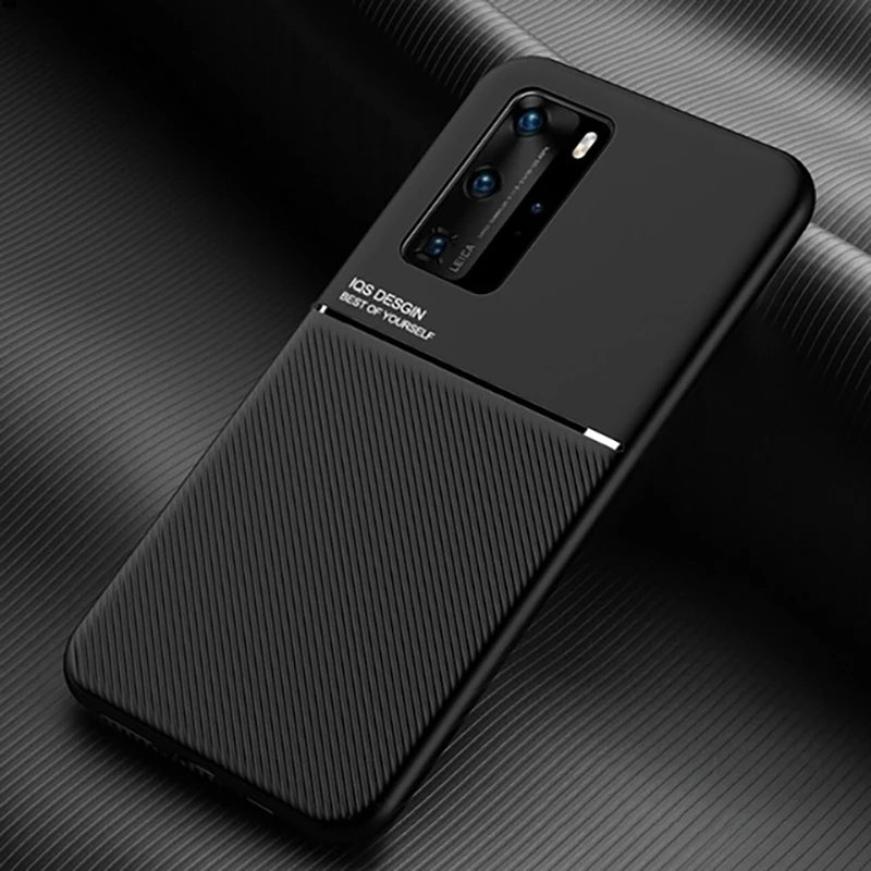 Voor Samsung A51 A71 hoesje Luxe matte magneet leren telefoonhoesje op Samsung