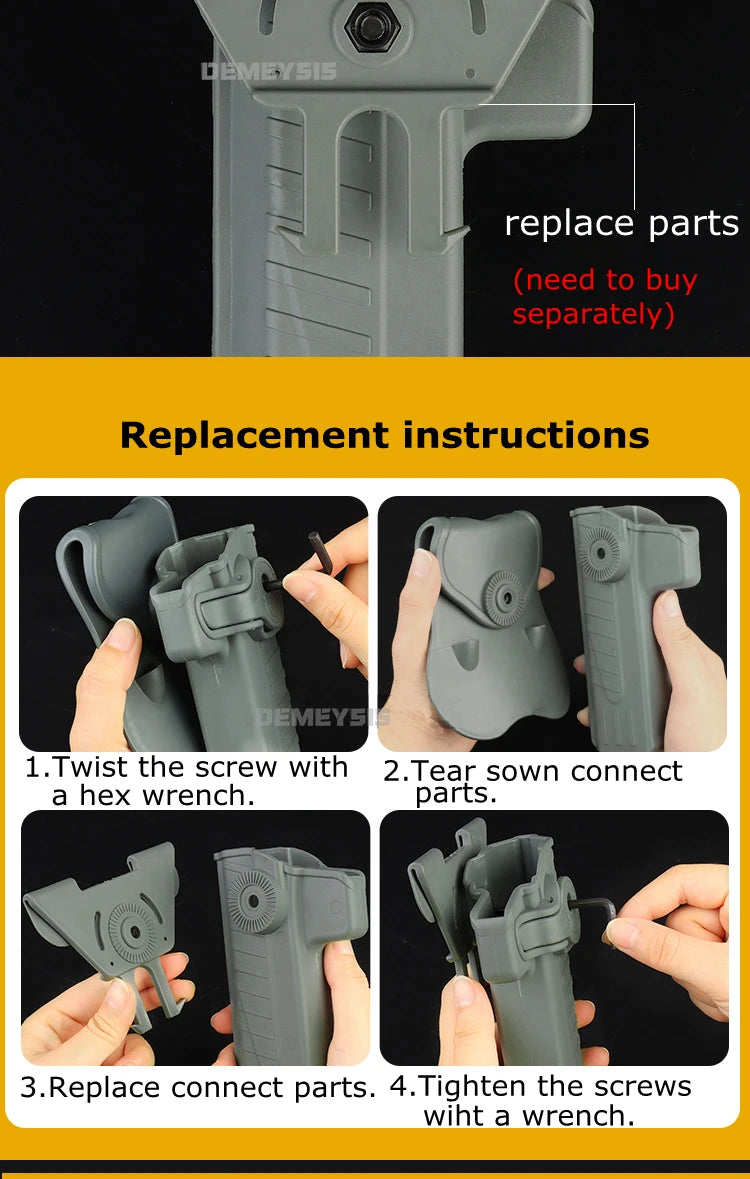 Tactical Gun Holster Men Hunting Shooting Gun Waist Belt Holster for