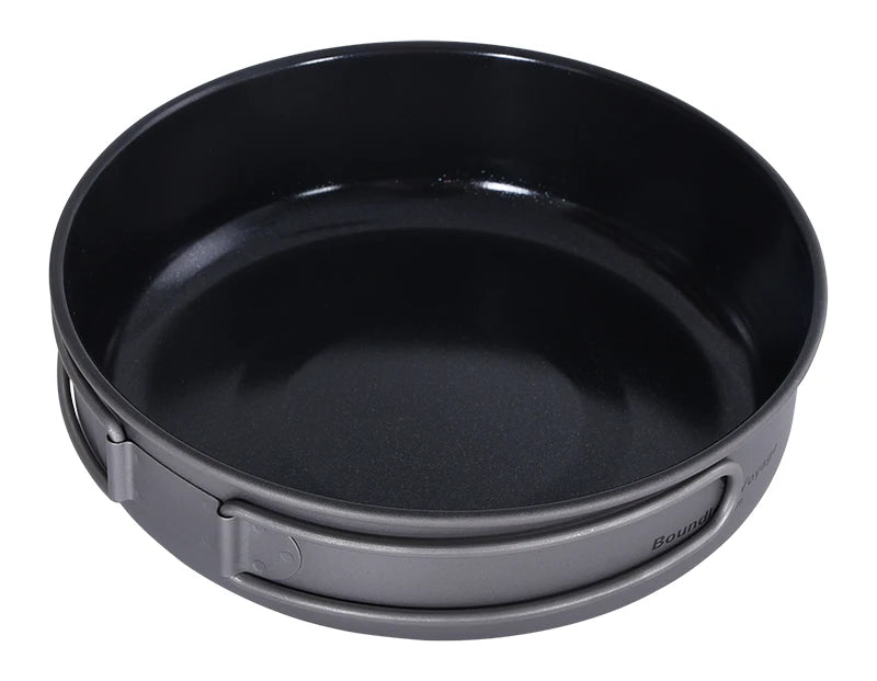Boundless Voyage Non stick Frying Pan Titanium Skillet Camping Pan Outdoor