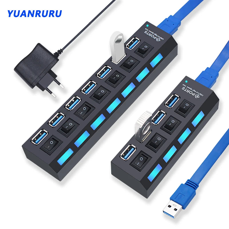 USB Hub 3.0 Hub USB 3 USB 2.0 Multi USB Splitter Stroomadapter 4 7 Poorten Meerdere