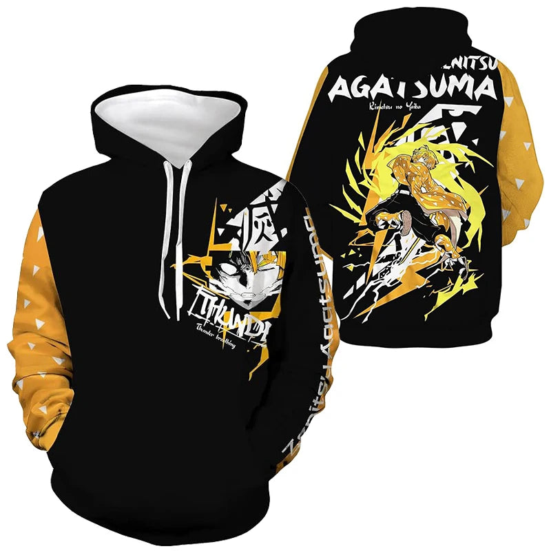 Anime Demon Slayer Kimetsu No Yaiba 3D Hoodies Men Fashion Long Sleeve Sweatshirts Women Casual