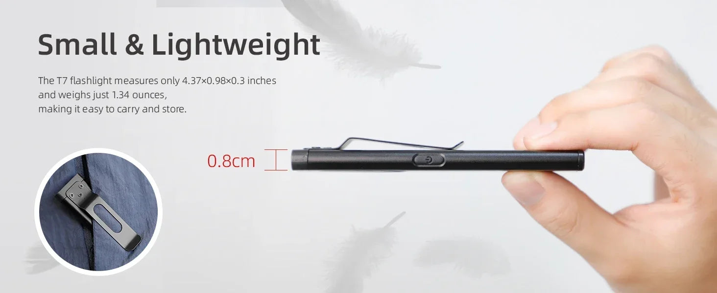 Warsun LED sleutelhanger zaklamp USB C oplaadbare draagbare mini zaklamp