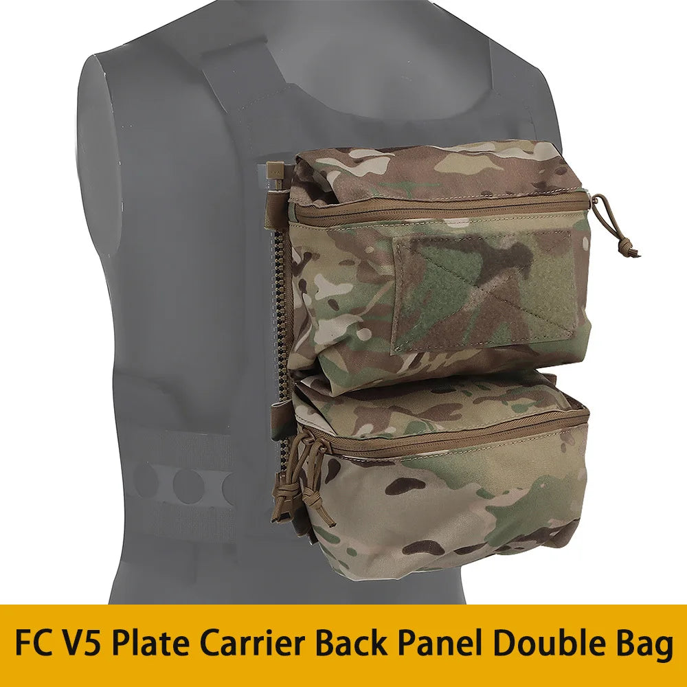 Tactical Fcpc V5 Back Panel Double Bag General Purpose Pockets Ferro Style