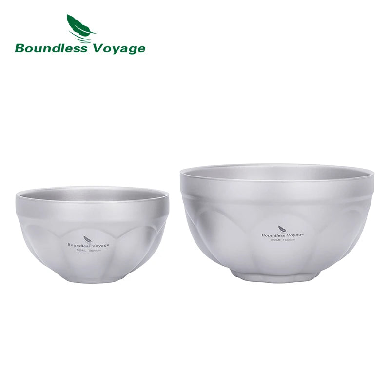 Boundless Voyage 500ml 800ml Titanium Double Wall Insulated Bowl Lightweight