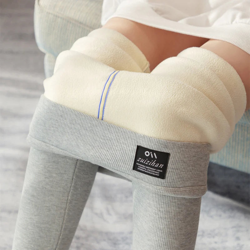 Winter Borduurwerk Warme Legging Dames Sexy Hoge Taille Geribbelde Legging Dames Hoge Taille