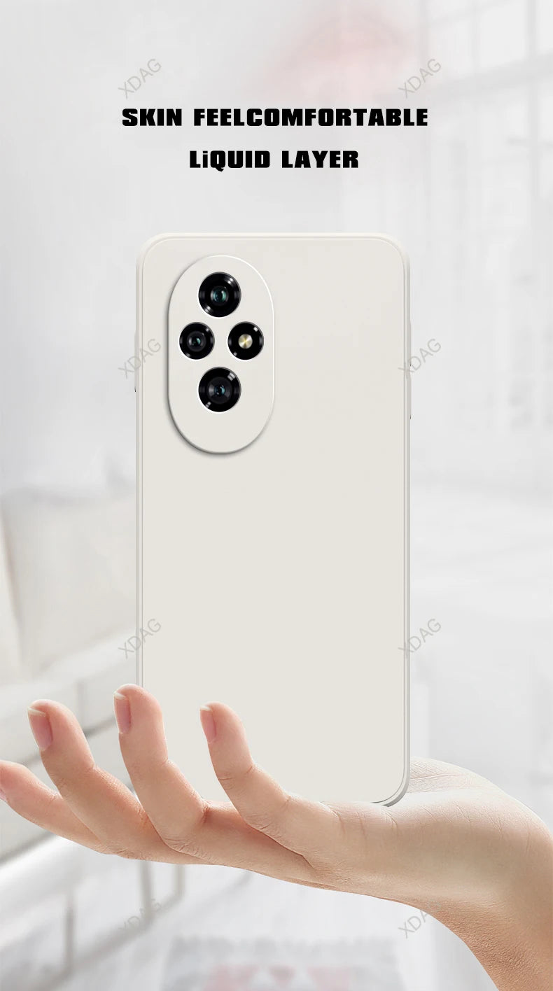 Eenvoudige telefoonhoes voor Honor 200 Pro 200Pro 5G, eenvoudig schokbestendig, vierkant, vloeistofbestendig