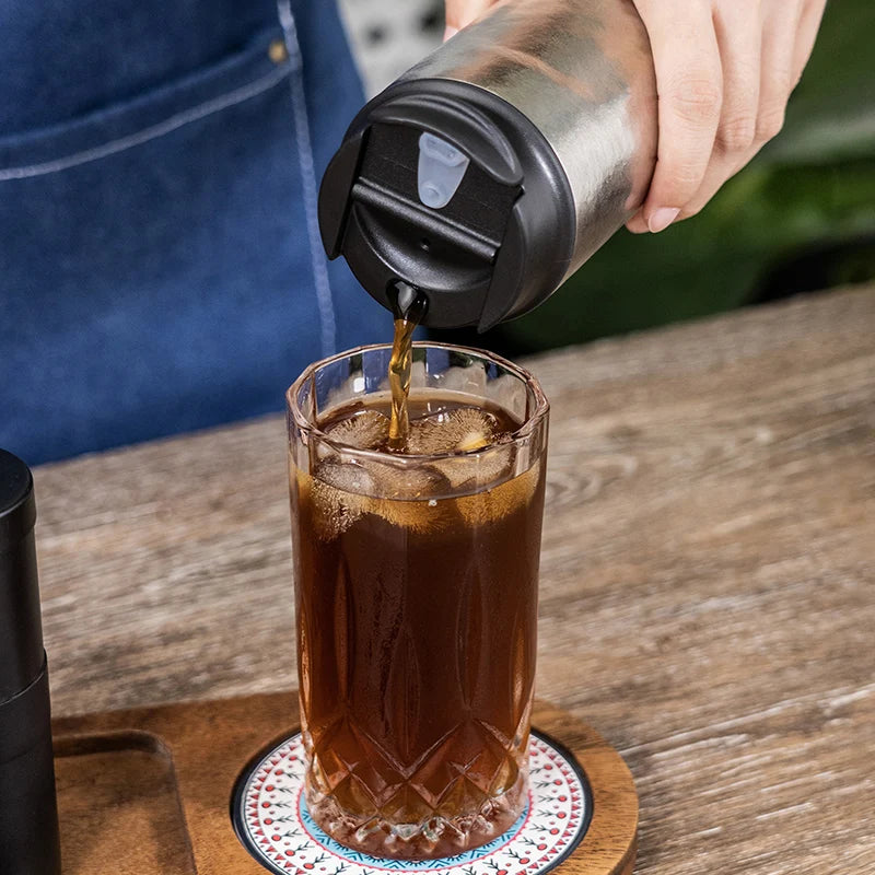 Boundless Voyage 450ml Titanium French Press Coffee Flask Double Walled