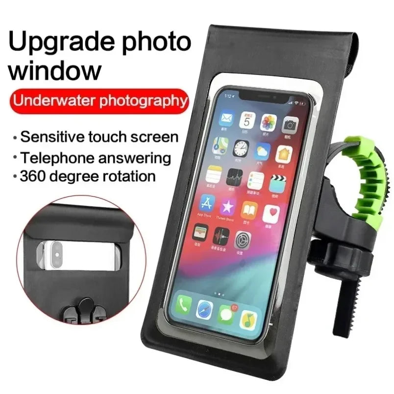 Fiets Motorfiets Handvat Installatie 360 Rotatie Waterdicht TPU Touch