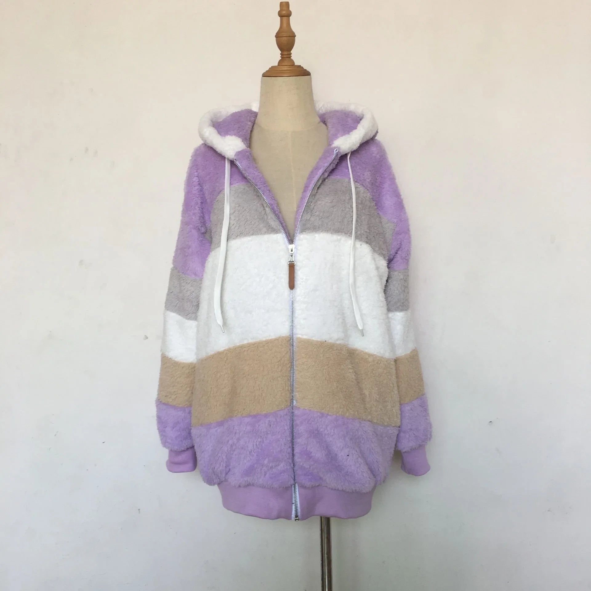 Oversized jas voor dames, herfst/winter, warme, zachte capuchon met capuchon