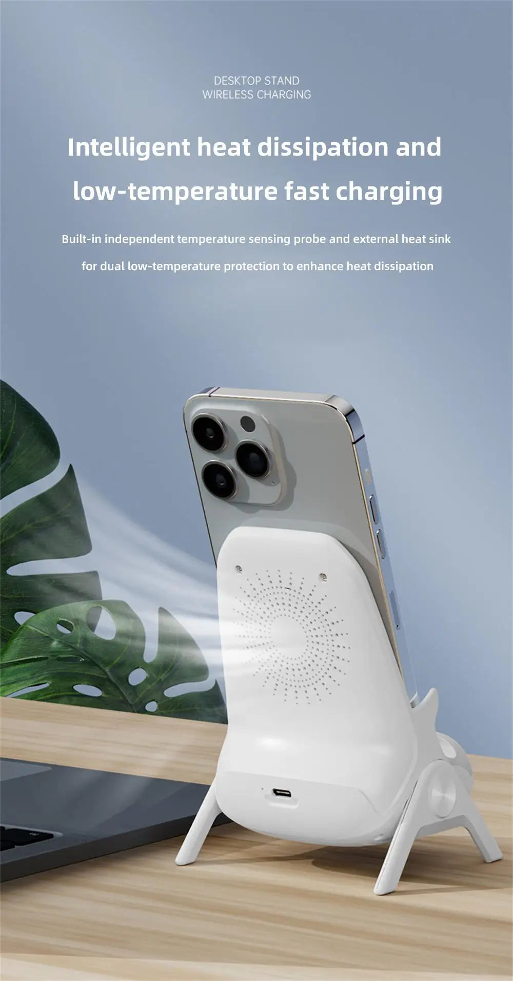 Draadloze snelladers voor op het bureau, universele snellaadbeugel voor mobiele telefoons