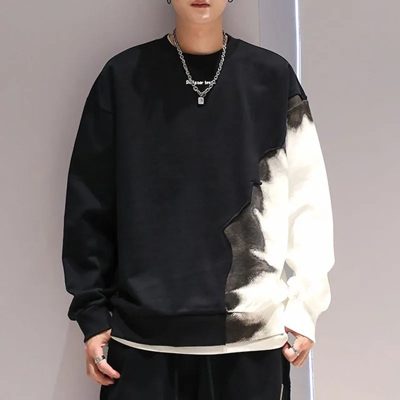 Autumn Winter American Fashion Brand Gradient Round Neck with Plush Plush and