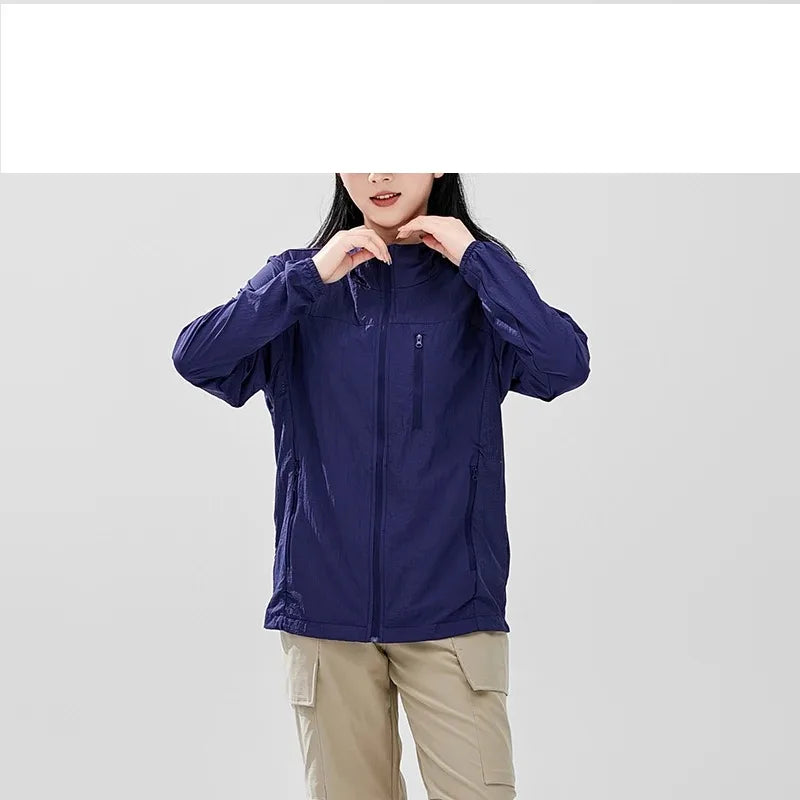 Lente Zomer Dames Effen Capuchon Rits Zakken Lantaarn Lange Mouw Cardigan