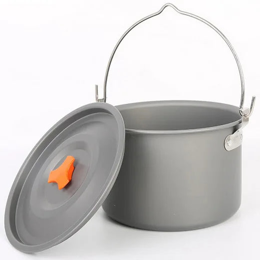 Outdoor Tableware Big Capacity Aluminum Alloy Camping Picnic Hanging Cookware