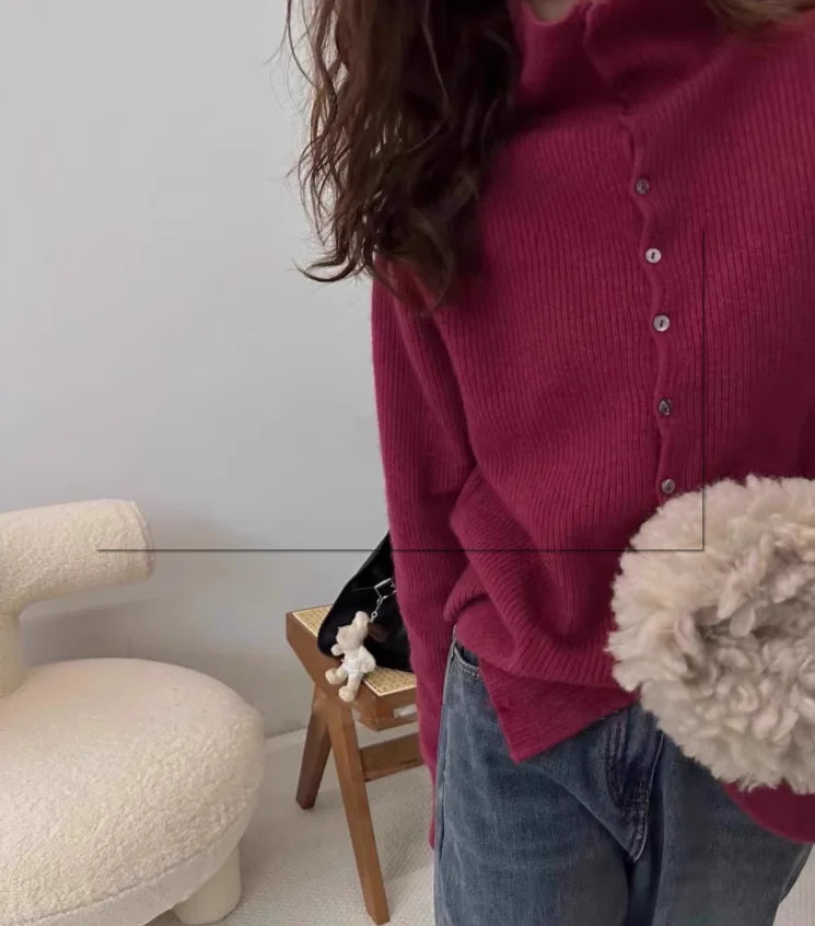 Europese goederen zachte wasachtige kasjmier gebreide cardigan herfst en winter modieus