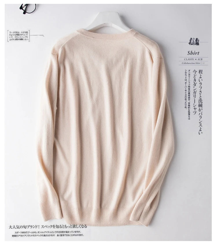 Classic Pullover V Neck Sweater Men Autumn Winter Cashmere Cotton Blend Warm Jumper Clothes Pull