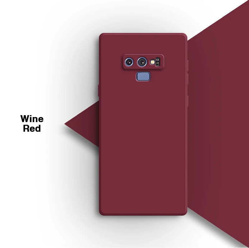 Vierkant vloeibaar siliconen hoesje voor Samsung Galaxy Note9 Note 9 telefoonhoesje Candy