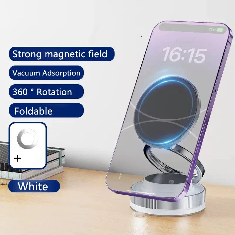 Opvouwbare autotelefoonhouder 360 graden draaibaar vacuümadsorptie dubbelzijdig magnetisch