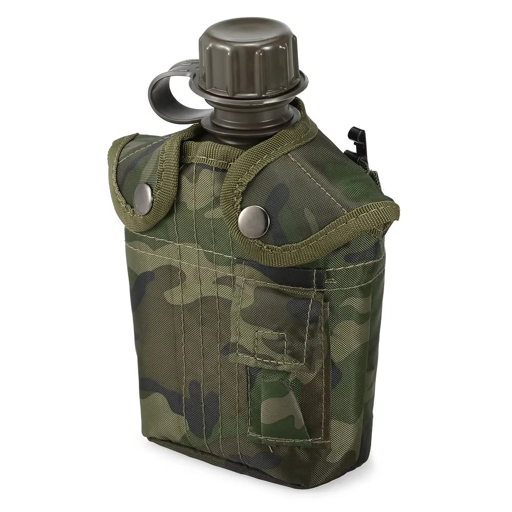 1L Grote capaciteit Waterkoker Buiten Camouflage Militaire Kantine Fles