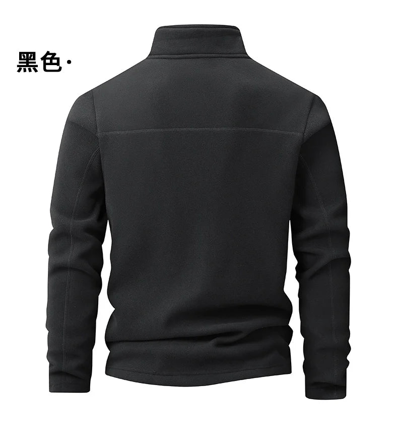 Plus Velvet Sweater Men s L 9XL Large Size Winter Polar Fleece Stand up Collar Half zipper Long