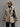 Spliced Contrast Woolen Coat Women Long Sleeve Thicken Jacket with Belt