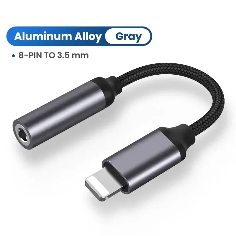 8-pins naar 3,5 mm transferconnector 3,5 mm hoofdtelefoonaansluiting conversiekabel hoofdtelefoon
