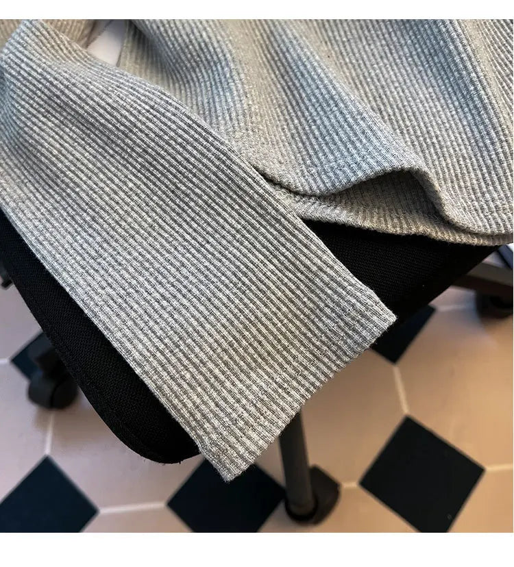 Uniek geknoopt T-shirt met capuchon voor dames, lente/herfst, onregelmatige korte mouwen, lange mouwen, basislaag