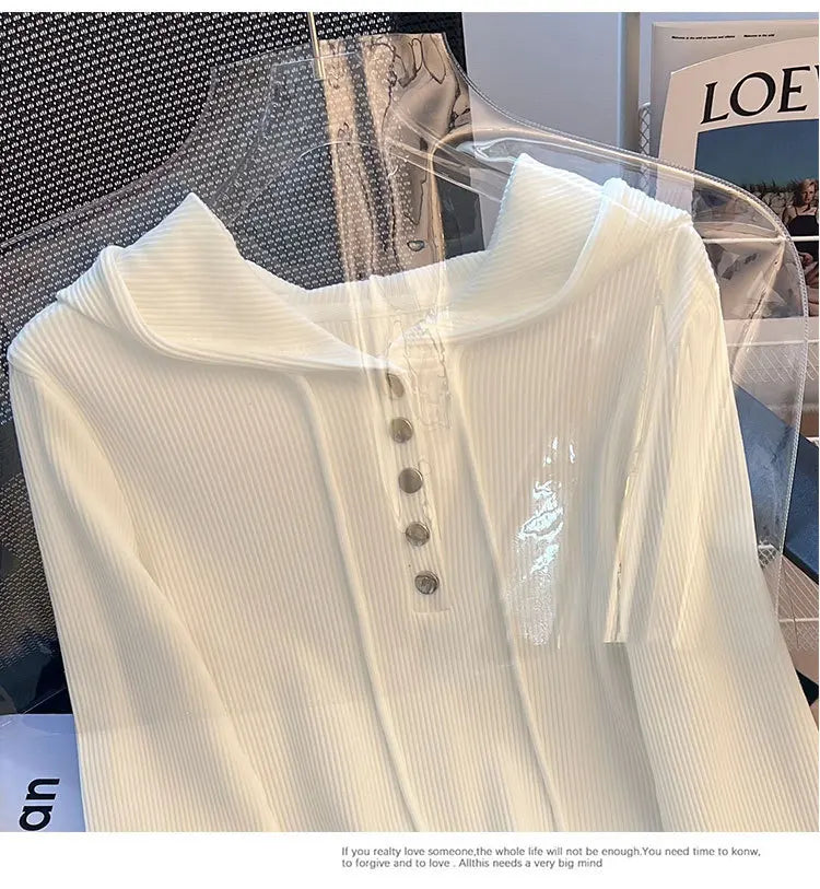 Uniek geknoopt T-shirt met capuchon voor dames, lente/herfst, onregelmatige korte mouwen, lange mouwen, basislaag