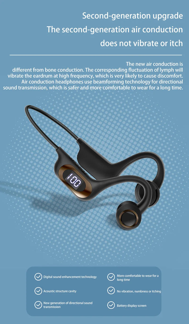 G3 Bone Conduction-hoofdtelefoon Air Conduction Bluetooth-hoofdtelefoon Draadloos