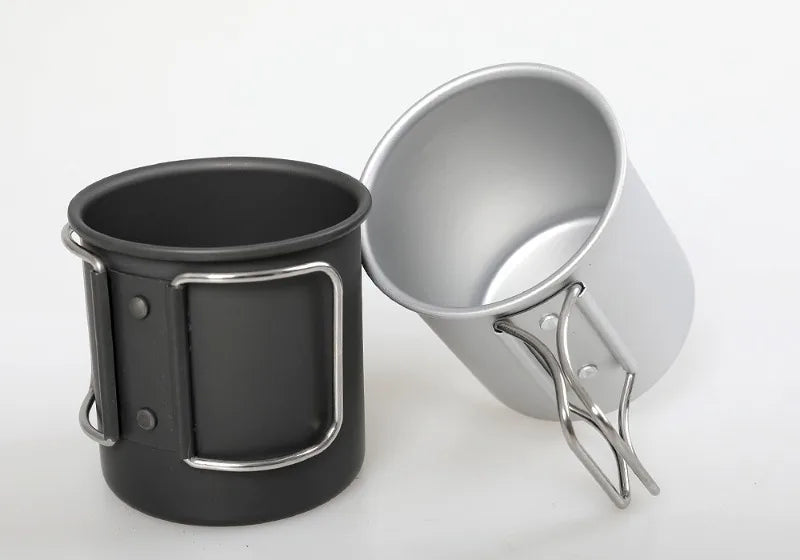 Kampeermok, aluminiumlegering, beker, toeristisch servies, picknickgerei, buitenkeuken