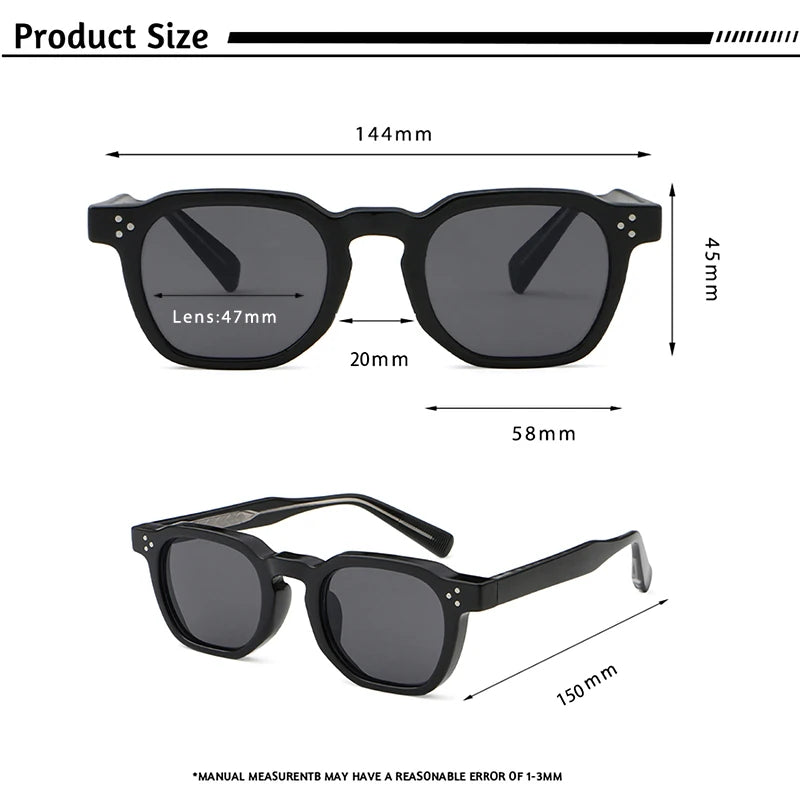 Caterside Retro Punk Men Sunglasses Square Personalized Design Glasses Women s