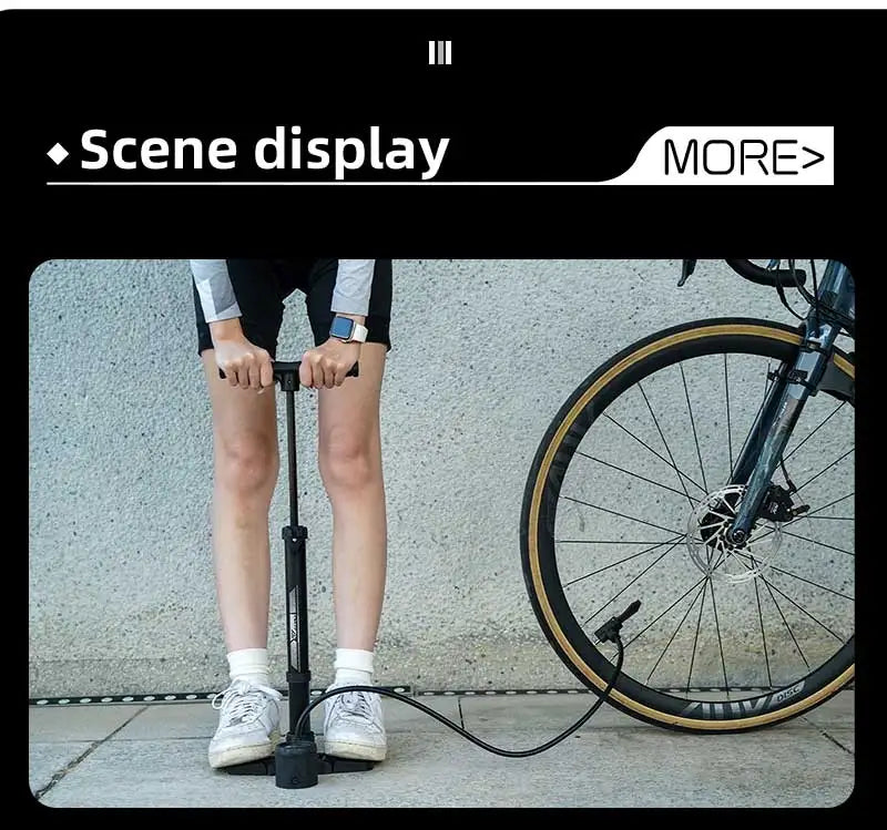 Enlee Fietspedaalpomp Draagbare Verticale Pomp Hoge Druk Moeiteloos Snel