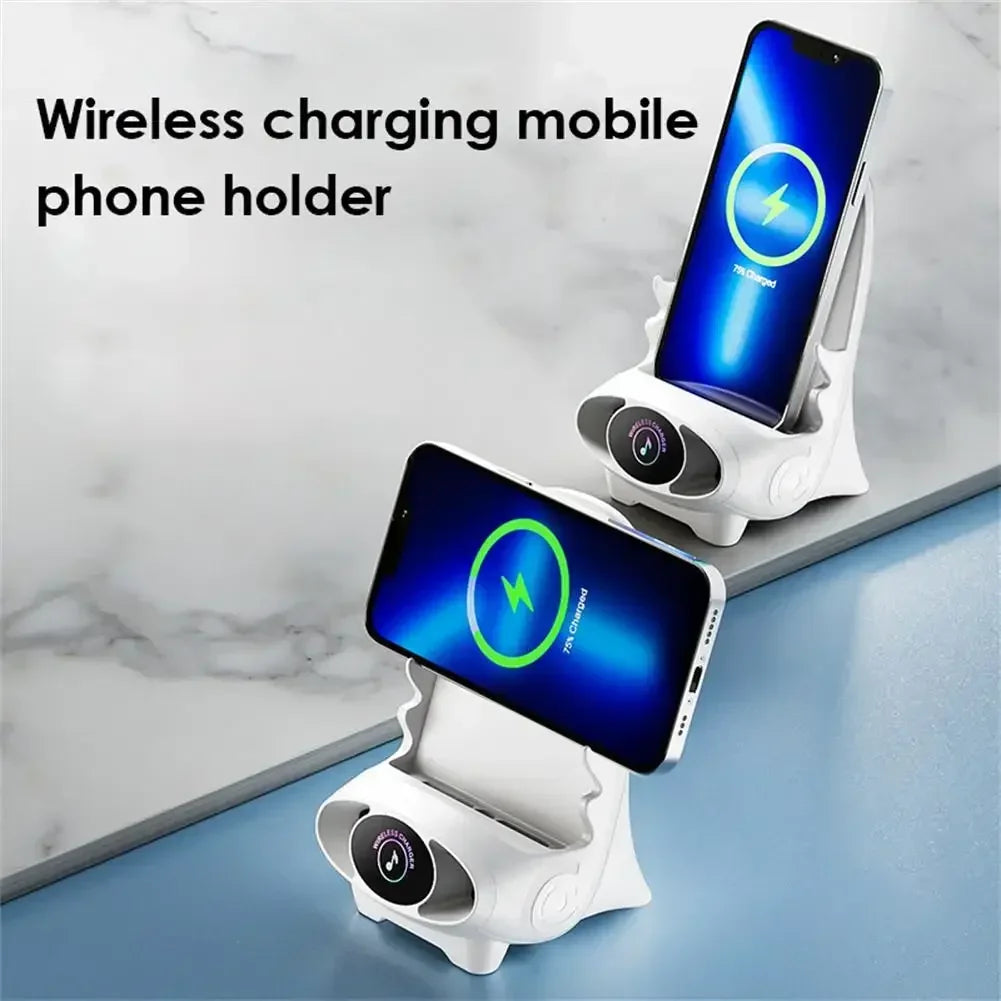 Bureaublad Verticale Houder Magnetische Draadloze Oplader Mobiele Telefoonstandaard Unieke Mini