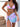 Sexy Tie Dye With Sarong Bikini Female Swimsuit Women Swimwear Three pieces