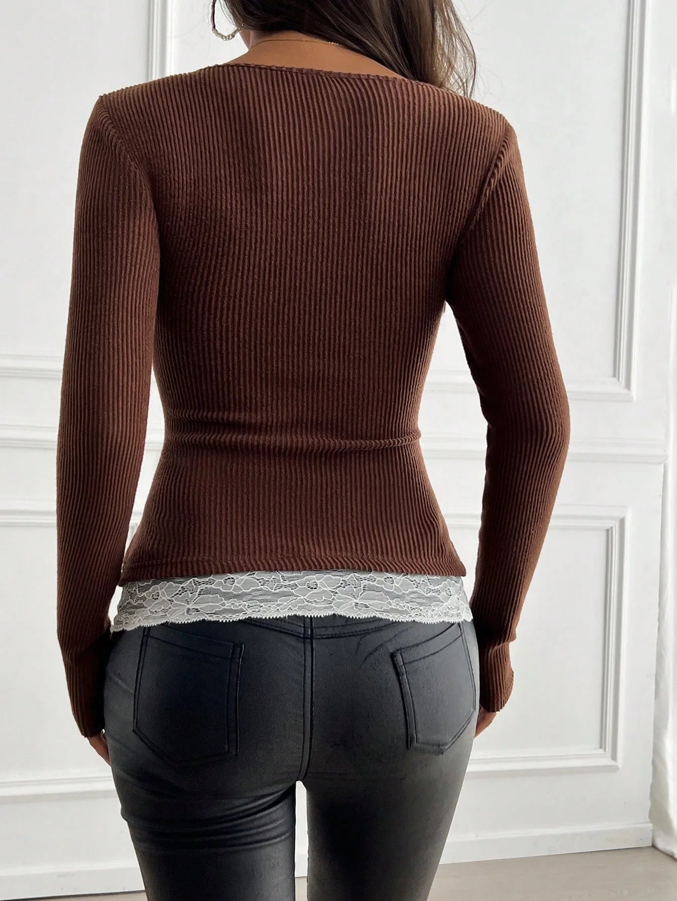 Solid Color Casual Slim T shirts For Women Autumn Y2K Women s T shirt Long