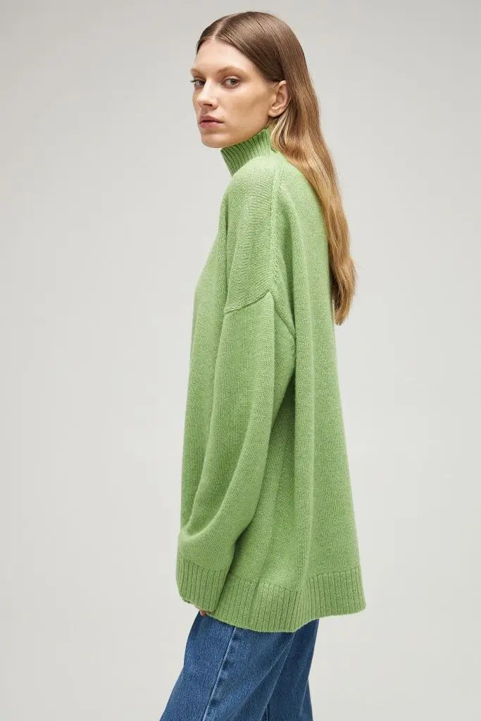 Bornladies Dames Turtleneck Trui Herfst Dikke Warme Trui Tops Winter