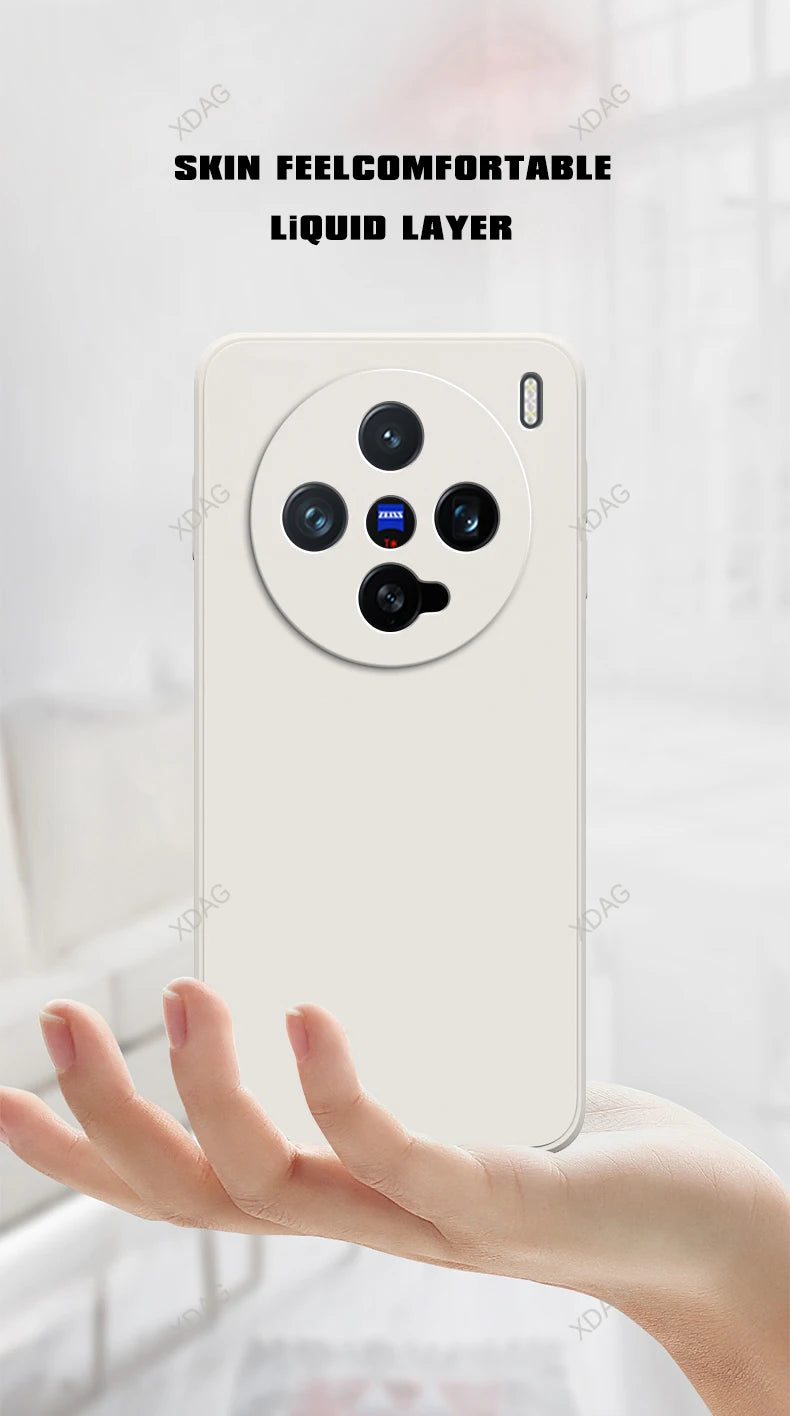 Eenvoudige telefoonhoes voor Vivo X200 Pro Mini 5G 6.31 Hoogwaardige vloeibare siliconen